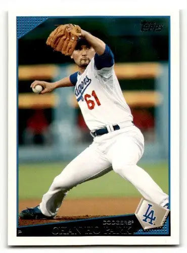 Original gloss Chan Ho Park Los Angeles Dodgers baseball card from 2009 Topps #272