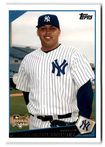 Baseball rookie card of Humberto Sanchez with original gloss, 2009 Topps NM-MT edition