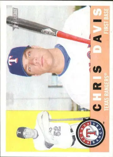 2009 Topps Heritage #104 Chris Davis NM-MT Rangers - Baseball Card Single