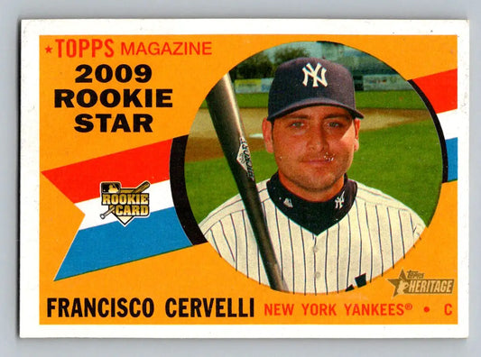 Francisco Cervelli 2009 Topps Heritage #571 New York Yankees Rookie baseball card