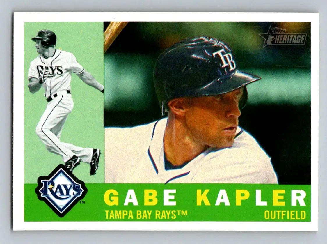 Gabe Kapler 2009 Topps Heritage #574 baseball card featuring Tampa Bay Rays