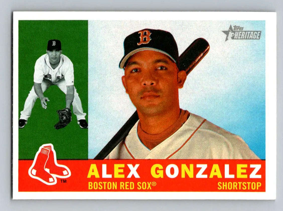 Alex Gonzalez Boston Red Sox 2009 Topps Heritage #605 baseball card image