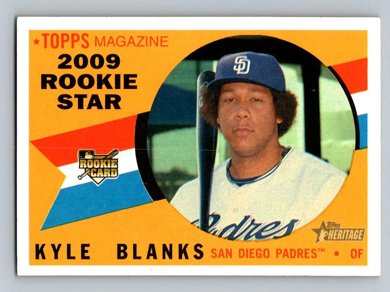 Kyle Blanks 2009 Topps Heritage #706 Rookie Card San Diego Padres Baseball Card