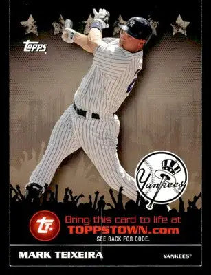 2009 Topps #TTT48 Mark Teixeira Ticket to ToppsTown Gold - Baseball Card Single