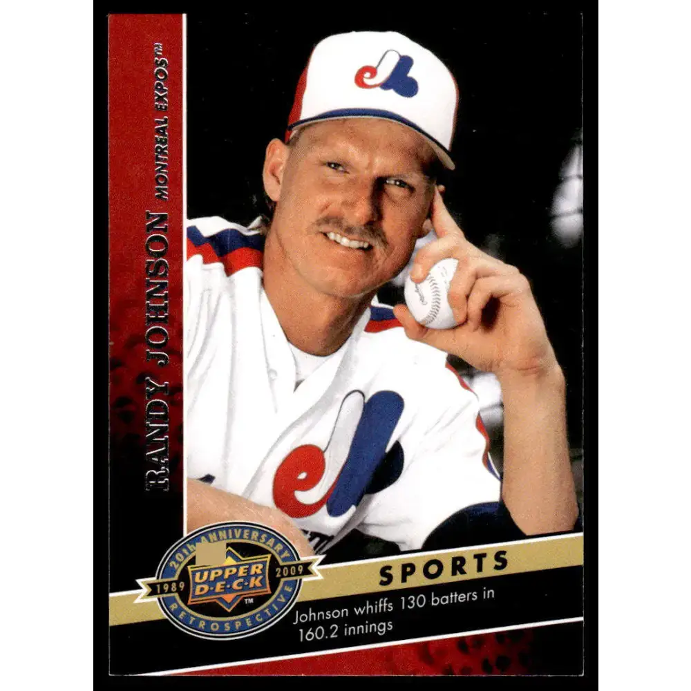 2009 Upper Deck #130 Randy Johnson EX/NM Montreal Expos Baseball Card - Baseball Card Single