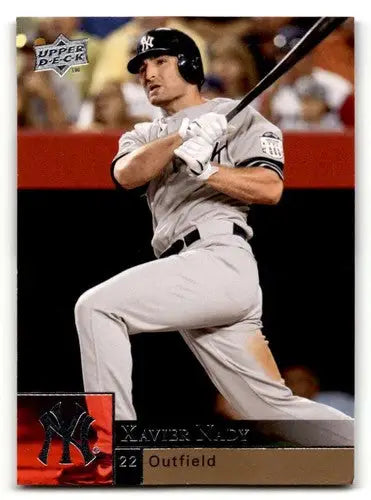2009 Upper Deck Xavier Nady Yankees Baseball Card with Original Gloss