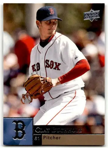 2009 Upper Deck Clay Buchholz baseball card with original gloss from Simply Sandoval