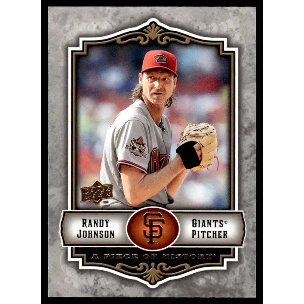 2009 Upper Deck A Piece of History #2 Randy Johnson EX/NM San Francisco Giants Baseball Card - Baseball Card Single