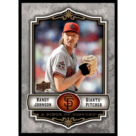 2009 Upper Deck A Piece of History #2 Randy Johnson EX/NM San Francisco Giants Baseball Card - Baseball Card Single