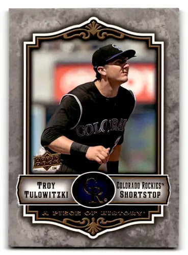 2009 Upper Deck A Piece of History #31 Troy Tulowitzki NM-MT Rockies ID:57925 - Baseball Card Single