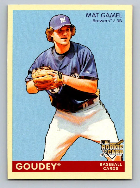 2009 Upper Deck Goudey #107 Mat Gamel Milwaukee Brewers Rookie Baseball Card
