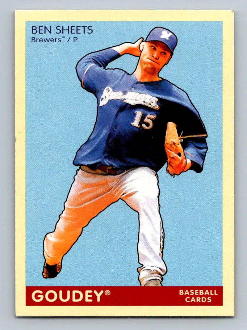 2009 Upper Deck Goudey #111 Ben Sheets Milwaukee Brewers baseball card collector item