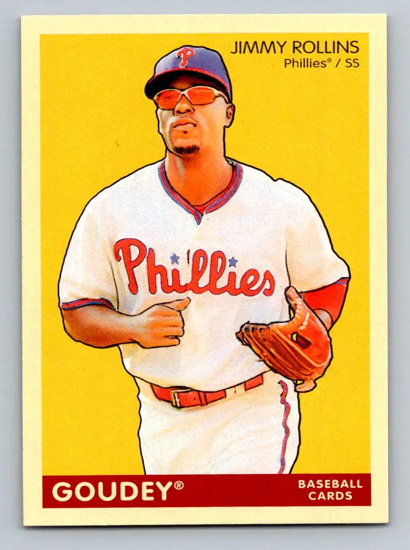 2009 Upper Deck Goudey #154 Jimmy Rollins baseball card for Philadelphia Phillies fans