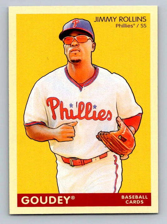 2009 Upper Deck Goudey #154 Jimmy Rollins baseball card for Philadelphia Phillies fans
