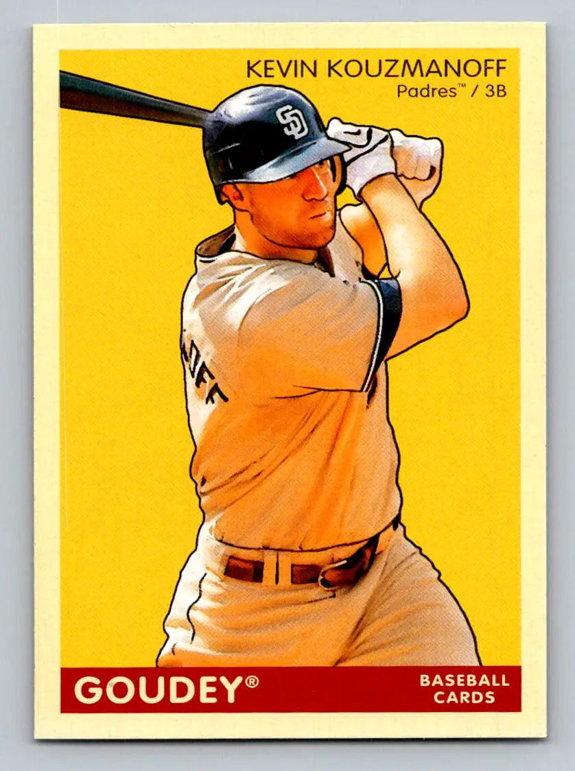 2009 Upper Deck Goudey #166 Kevin Kouzmanoff San Diego Padres baseball card display