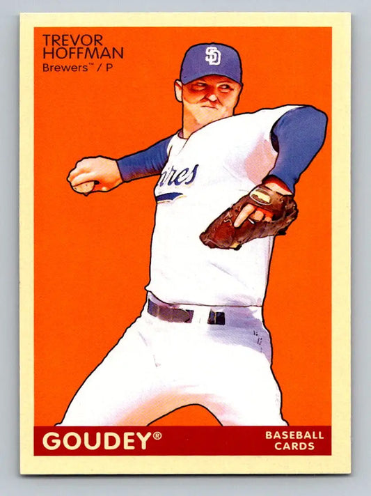 2009 Upper Deck Goudey #168 Trevor Hoffman baseball card featuring Milwaukee Brewers