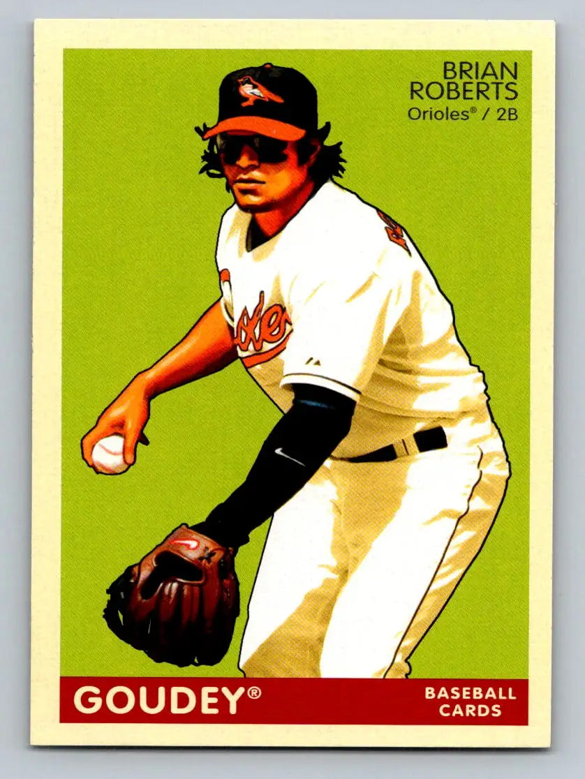 Brian Roberts 2009 Upper Deck Goudey #17 baseball card for Baltimore Orioles fans