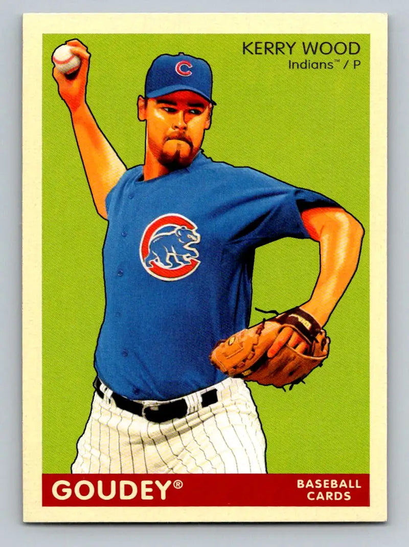Kerry Wood baseball card from 2009 Upper Deck Goudey #41 featuring Cleveland Indians