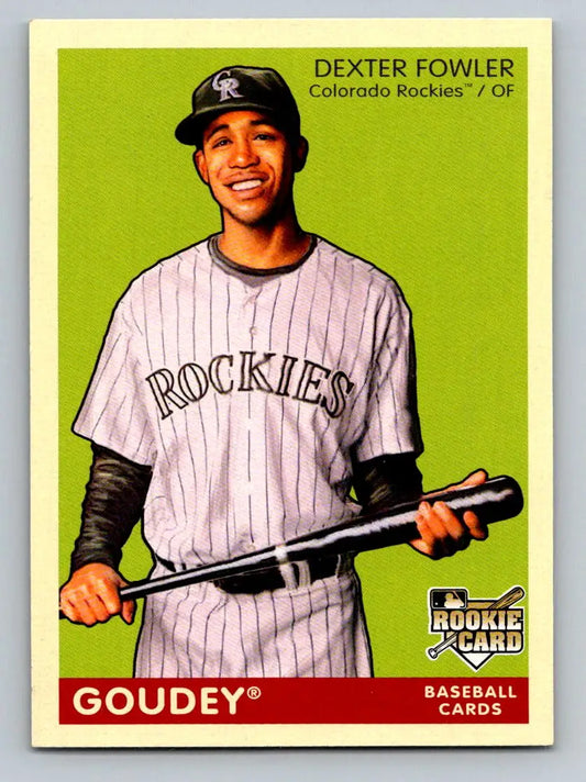 Dexter Fowler baseball card from 2009 Upper Deck Goudey featuring Colorado Rockies