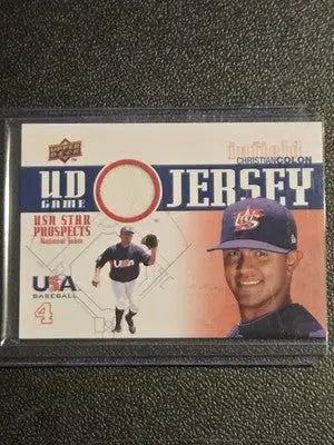 2009 Upper Deck Signature Stars Christian Colon USA Star Prospects Jerseys - Baseball Card Single