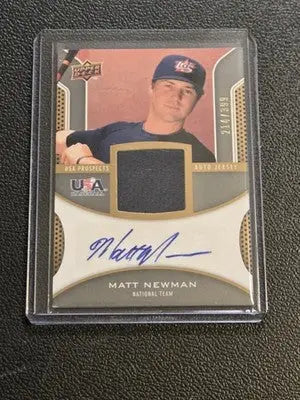 2009 Upper Deck Signature Stars Matt Newman USA Star Prospects Jersey Auto #/399 - Baseball Card Single