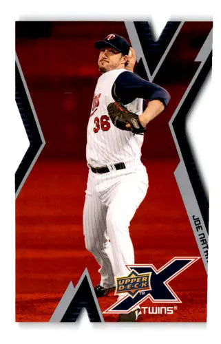 Original gloss 2009 Upper Deck X Die Cut Joe Nathan Twins baseball card