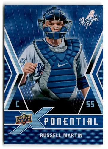 Russell Martin baseball card from 2009 Upper Deck X Xponential with original gloss