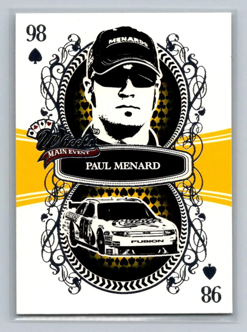 2009 Wheels Main Event #32 Paul Menard Yates Racing - Racing Card Single