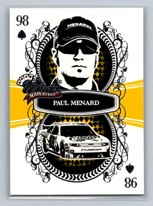 2009 Wheels Main Event #32 Paul Menard Yates Racing - Racing Card Single