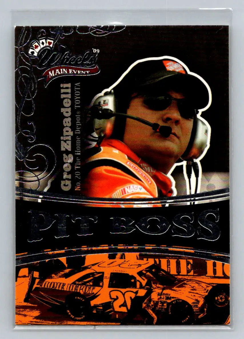 2009 Wheels Main Event #54 Greg Zipadelli Joe Gibbs Racing - Racing Card Single
