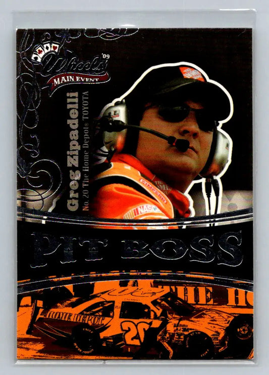 2009 Wheels Main Event #54 Greg Zipadelli Joe Gibbs Racing - Racing Card Single