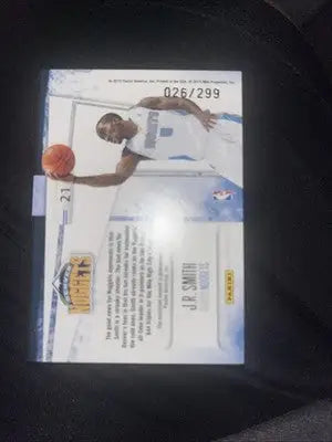 J.R. Smith basketball card from 2010-11 Rookies and Stars Longevity Dress for Success
