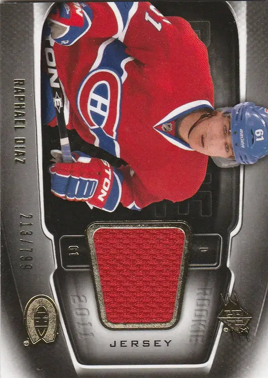 2010-11 Upper Deck SPX #170 Raphael Diaz Montreal Canadiens Jersey Patch 213/799 - Hockey Card Single