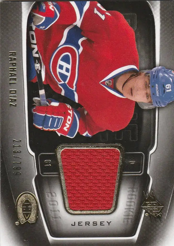 2010-11 Upper Deck SPX #170 Raphael Diaz Montreal Canadiens Jersey Patch 213/799 - Hockey Card Single