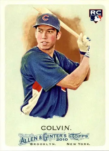 Original gloss baseball card of Tyler Colvin rookie Cubs from 2010 Allen and Ginter