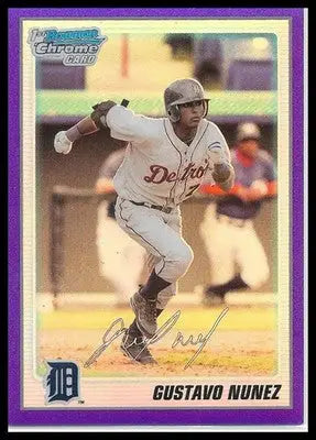 2010 Bowman #BCP33 Gustavo Nunez Chrome Prospects Purple Refractors #721/999