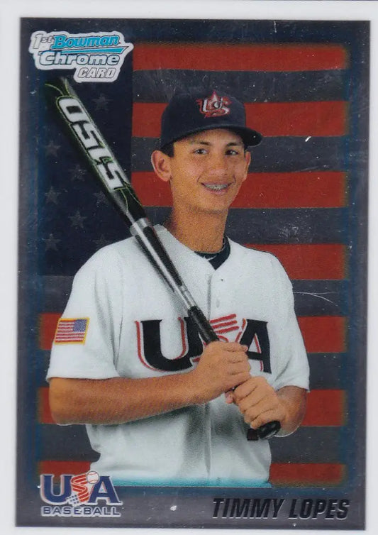 2010 Bowman Chrome #BDPP101 Timmy Lopes USA Card - Baseball Card Single
