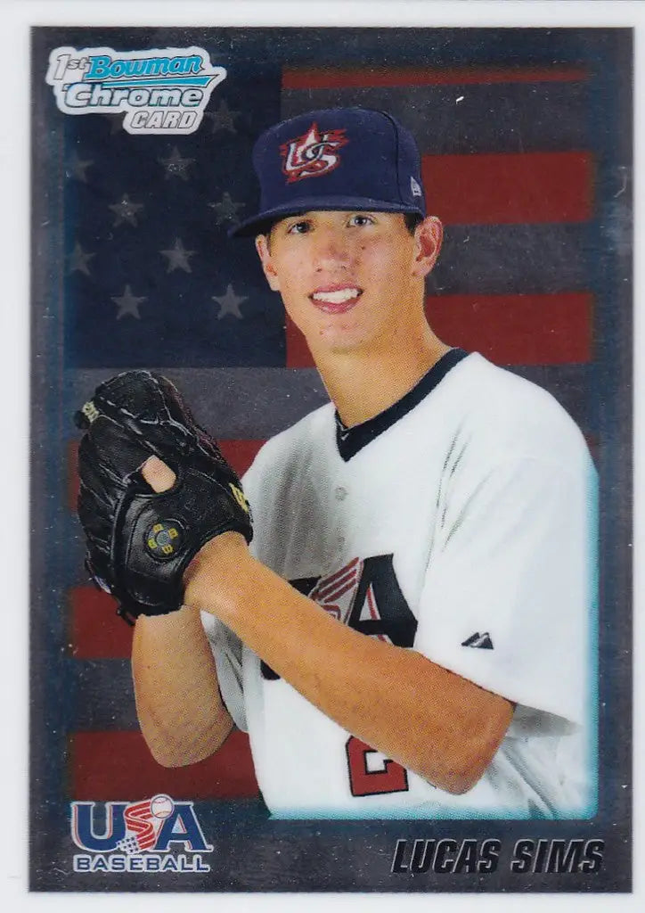2010 Bowman Chrome #BDPP109 Lucas Sims Rookie Card