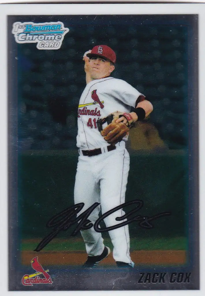2010 Bowman Chrome #BDPP62 Zack Cox St Louis Cardinals