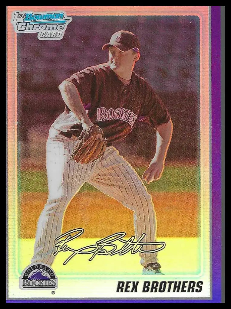 2010 Bowman Chrome Prospects Purple #BP92 Rex Brothers #937/999
