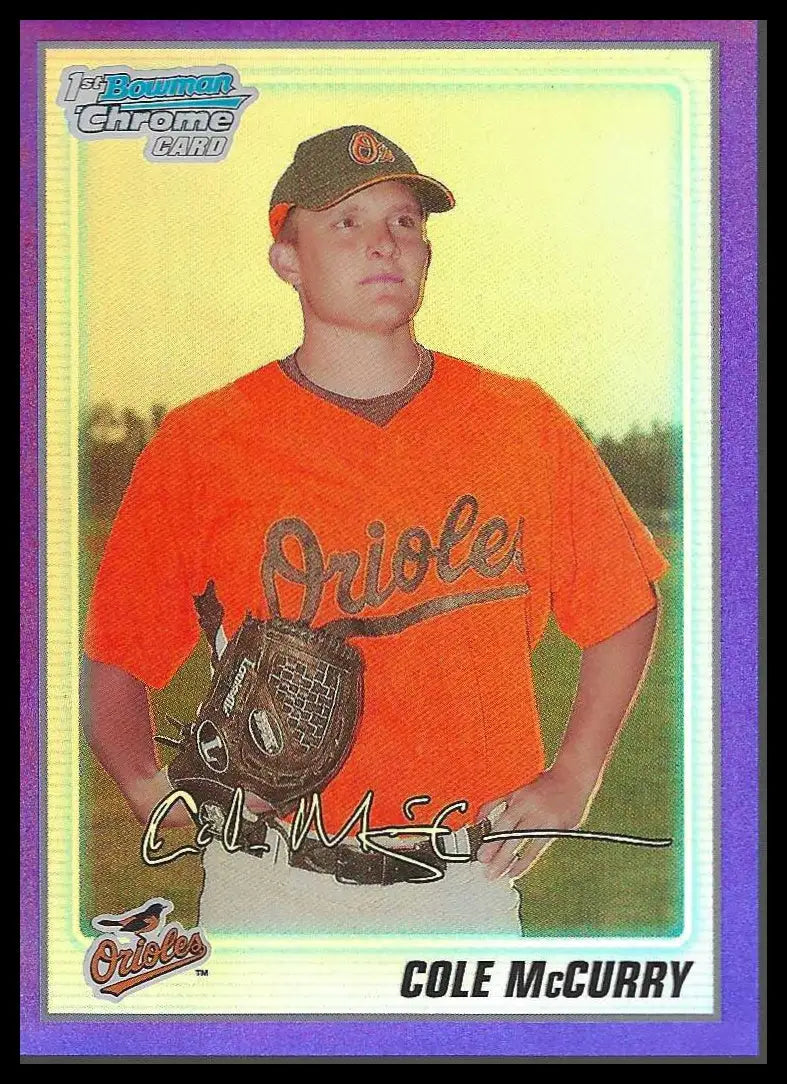 2010 Bowman Chrome Prospects Purple Refractors #BCP3 Cole McCurry #841/999