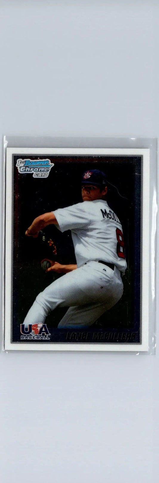 Baseball card of Lance McCullers USA Stars pitcher from 2010 Bowman Chrome series