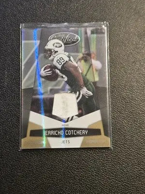 2010 Panini Certified #103 Jerricho Cotchery Mirror Gold Materials #/50 - Football Card Single
