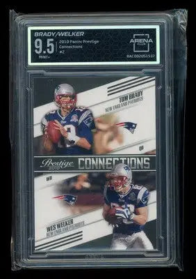 2010 Panini Prestige Connections Wes Welker Tom Brady #2 Football Arena Club 9.5 - Football Card Single