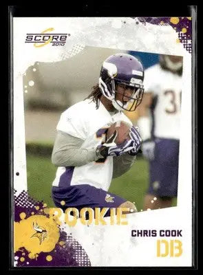 2010 Score Chris Cook #321 RC Minnesota Vikings - Football Card Single