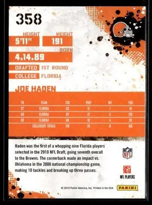 2010 Score Joe Haden #358 RC Cleveland Browns - Football Card Single