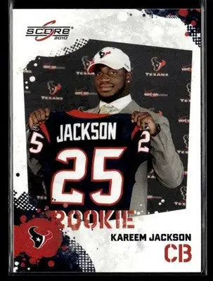 2010 Score Kareem Jackson #365 RC Houston Texans - Football Card Single