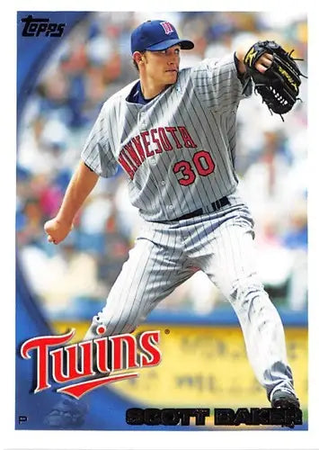 Original gloss baseball card featuring Scott Baker NM-MT from 2010 Topps #101