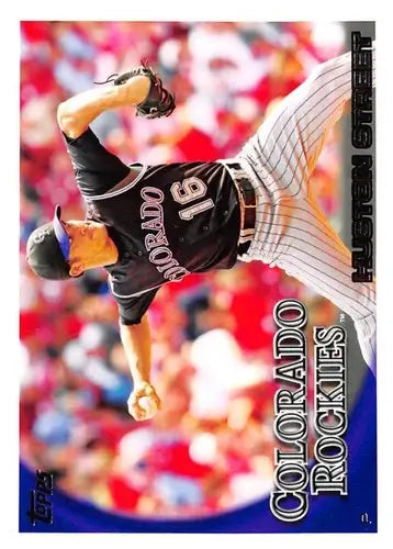 Original gloss Baseball card of Huston Street NM-MT from 2010 Topps #147 Rockies