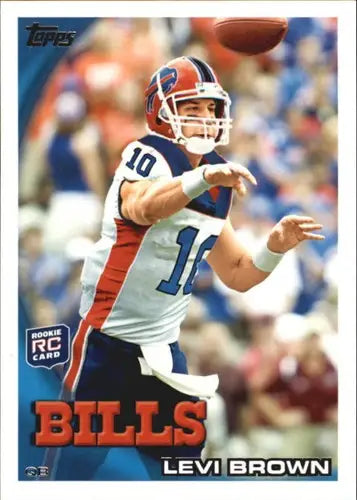 Original gloss Levi Brown rookie card 2010 Topps NM-MT collectible featuring Levi Brown